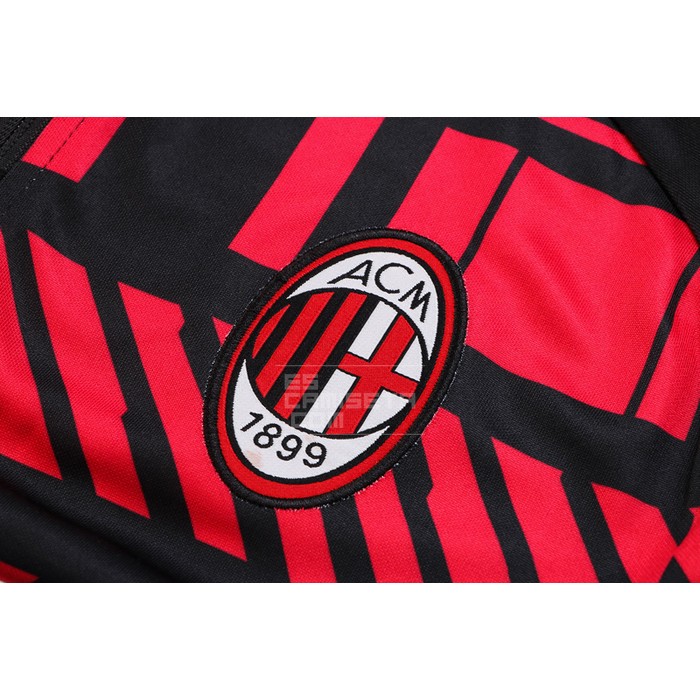 Chandal de Chaqueta del AC Milan 22-23 Rojo y Negro - Haga un click en la imagen para cerrar